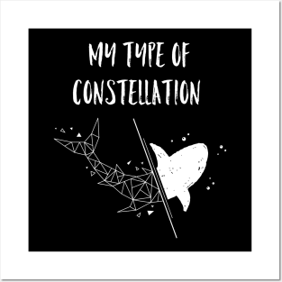 Shark constellation Posters and Art